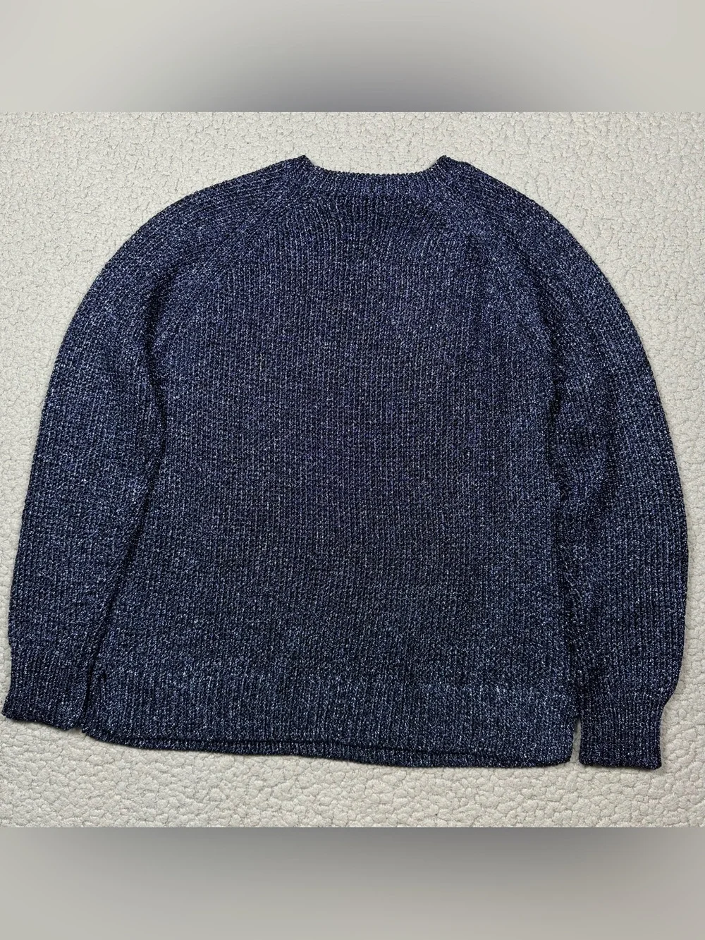 J. Crew Metallic Knit Crewneck Sweater Petite PL